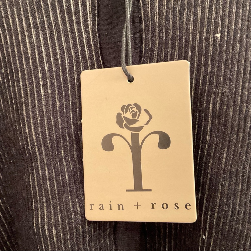 Rain + Rose Cardigan Sweater - NWT - Size Medium - Black / Beige - Picture 5 of 7